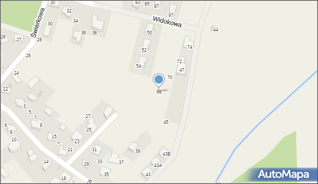 Ujazd, Widokowa, 68, mapa Ujazd