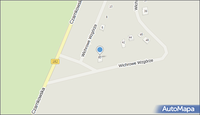 Ujście, Wichrowe Wzgórze, 60, mapa Ujście