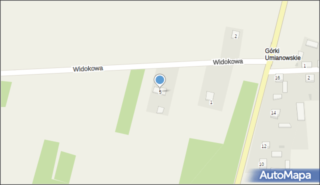 Umianowice, Widokowa, 5, mapa Umianowice