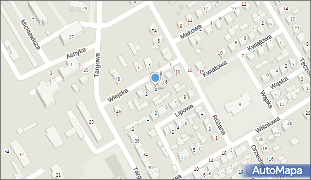 Uniejów, Wiejska, 4, mapa Uniejów