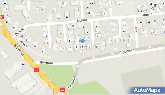 Ustka, Willowa, 7, mapa Ustka