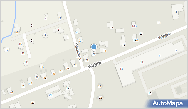 Ustroń, Wiejska, 20, mapa Ustroń