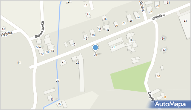 Ustroń, Wiejska, 23, mapa Ustroń