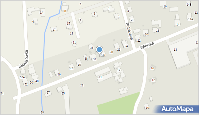 Ustroń, Wiejska, 32, mapa Ustroń