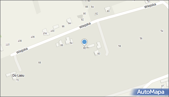 Ustroń, Wiejska, 62, mapa Ustroń