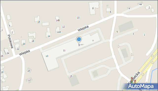 Ustroń, Wiejska, 9, mapa Ustroń