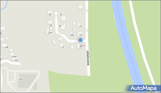 Ustroń, Wiklinowa, 18, mapa Ustroń