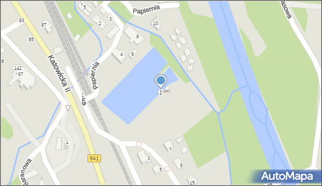 Ustroń, Wiślańska, 1, mapa Ustroń