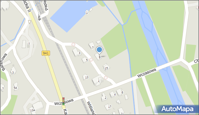 Ustroń, Wiślańska, 9, mapa Ustroń