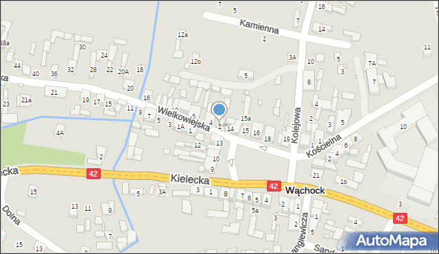 Wąchock, Wielkowiejska, 2, mapa Wąchock