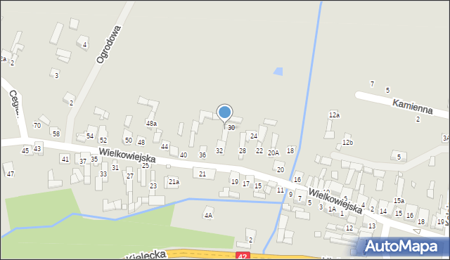 Wąchock, Wielkowiejska, 32A, mapa Wąchock