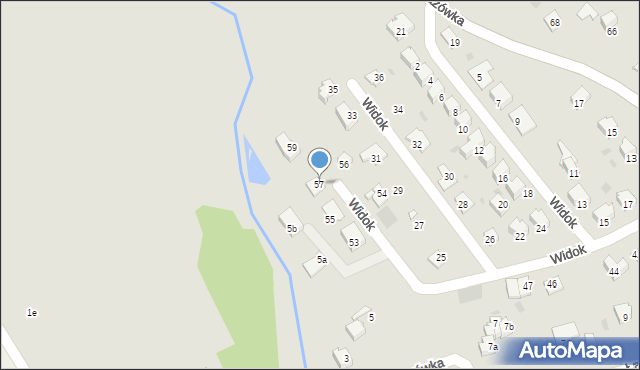 Wadowice, Widok, 57, mapa Wadowice