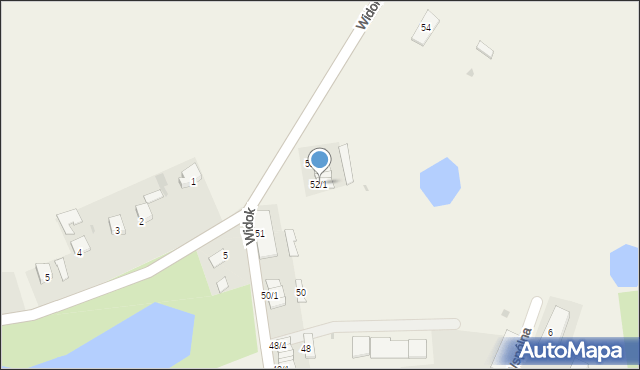 Waganiec, Widok, 52/1, mapa Waganiec