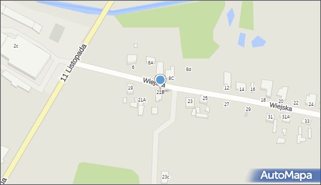 Wągrowiec, Wiejska, 21B, mapa Wągrowiec