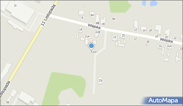 Wągrowiec, Wiejska, 23r, mapa Wągrowiec