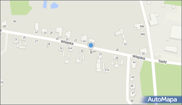 Wągrowiec, Wiejska, 35, mapa Wągrowiec