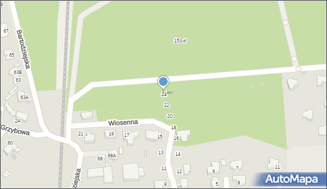 Wągrowiec, Wiosenna, 24, mapa Wągrowiec