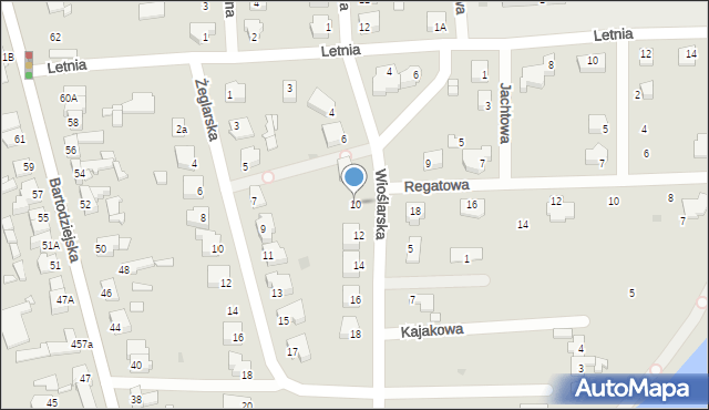 Wągrowiec, Wioślarska, 10, mapa Wągrowiec