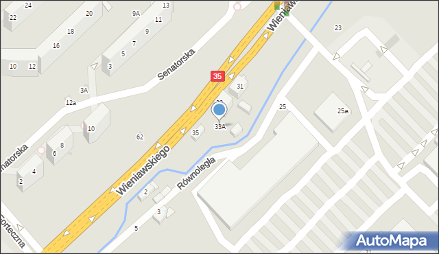 Wałbrzych, Wieniawskiego Henryka, 33A, mapa Wałbrzycha