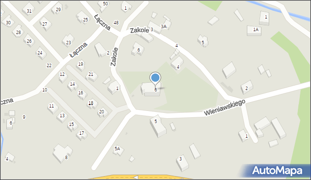 Wałbrzych, Wieniawskiego Henryka, 6, mapa Wałbrzycha