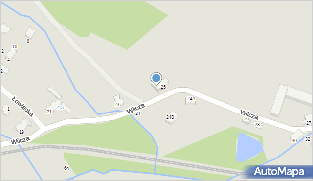 Wałbrzych, Wilcza, 25a, mapa Wałbrzycha