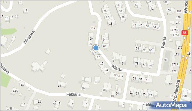 Wałbrzych, Witosa Wincentego, 19, mapa Wałbrzycha