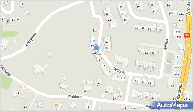 Wałbrzych, Witosa Wincentego, 21, mapa Wałbrzycha