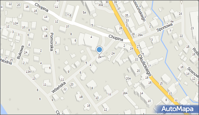 Wałcz, Wileńska, 2A, mapa Wałcz