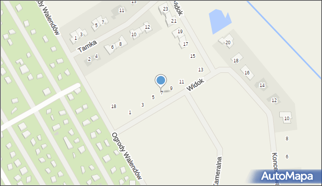 Walendów, Widok, 7, mapa Walendów