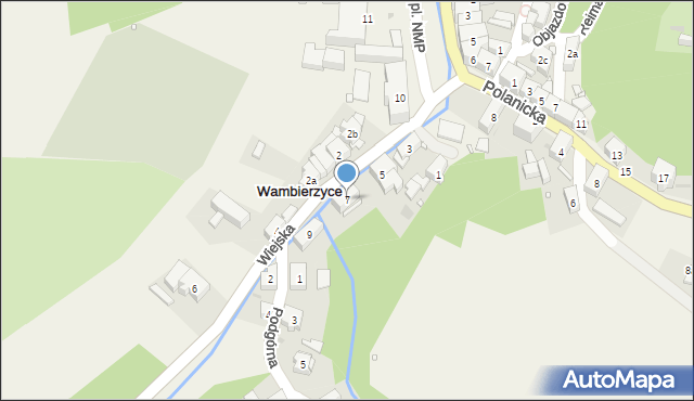 Wambierzyce, Wiejska, 7, mapa Wambierzyce
