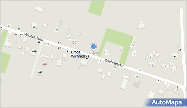 Warka, Wichradzka, 16, mapa Warka