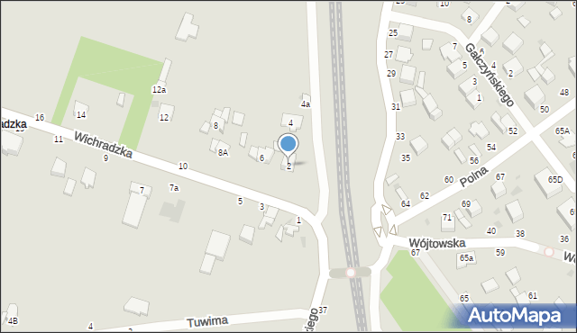 Warka, Wichradzka, 2, mapa Warka