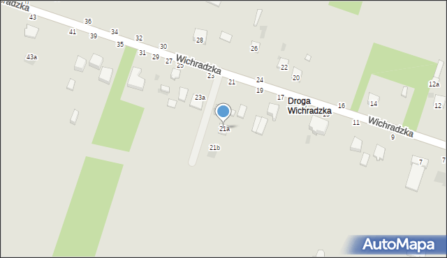 Warka, Wichradzka, 21a, mapa Warka