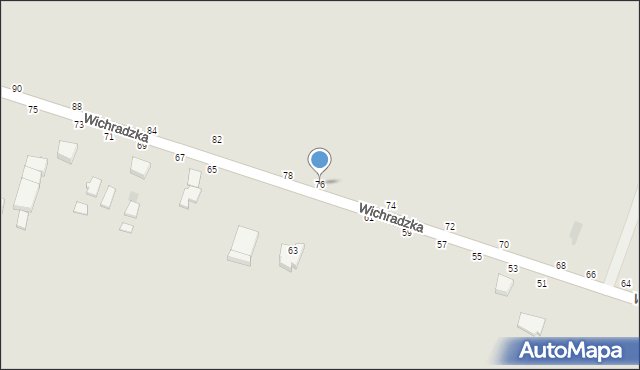 Warka, Wichradzka, 76, mapa Warka