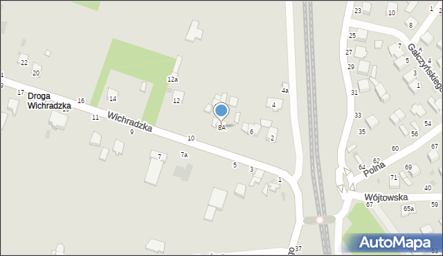 Warka, Wichradzka, 8A, mapa Warka