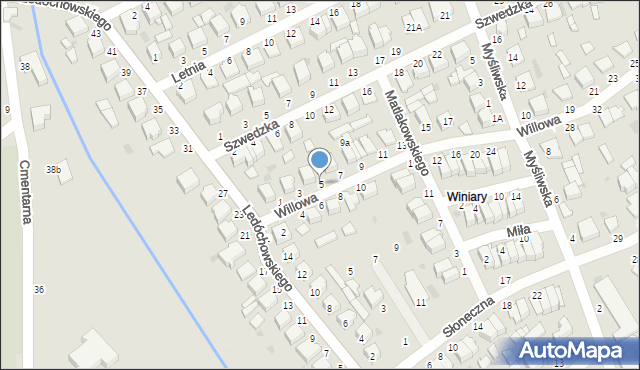 Warka, Willowa, 5, mapa Warka