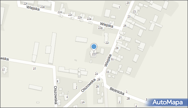 Warmątowice, Wiejska, 22J, mapa Warmątowice