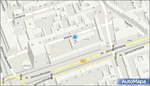Warszawa, Widok, 11, mapa Warszawy