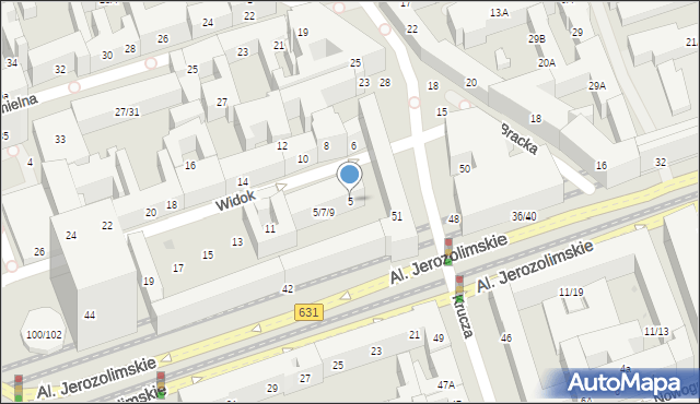 Warszawa, Widok, 5, mapa Warszawy