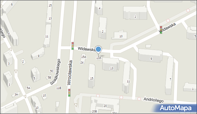 Warszawa, Widawska, 13B, mapa Warszawy