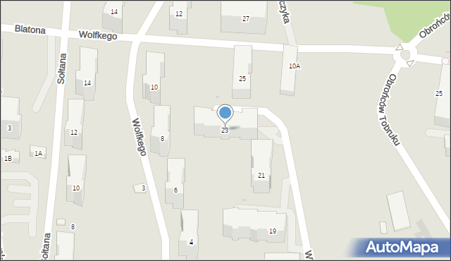 Warszawa, Widawska, 23, mapa Warszawy