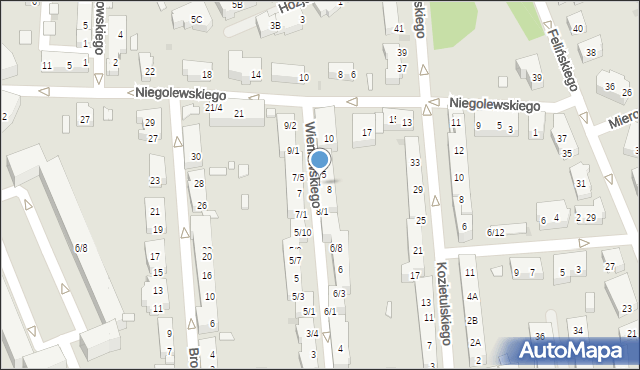 Warszawa, Wieniawskiego Henryka, 8/4, mapa Warszawy