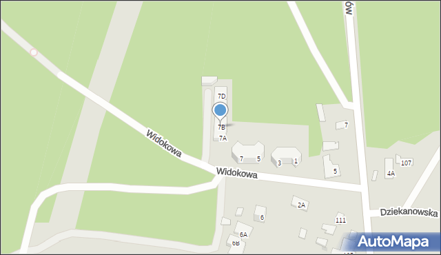 Warszawa, Widokowa, 7B, mapa Warszawy