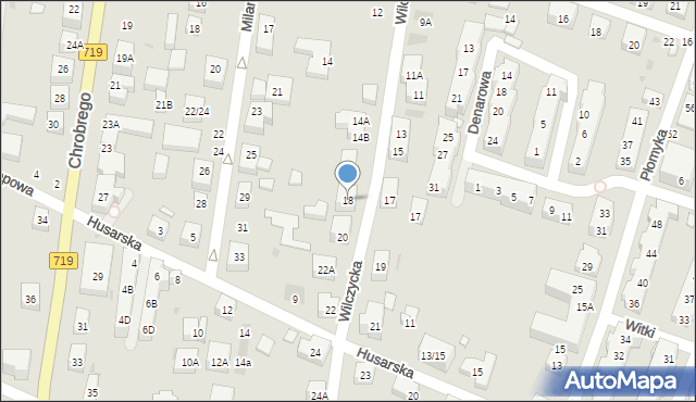 Warszawa, Wilczycka, 18, mapa Warszawy