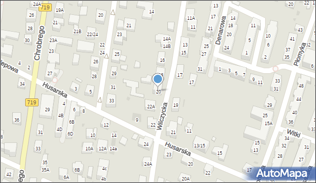 Warszawa, Wilczycka, 20, mapa Warszawy