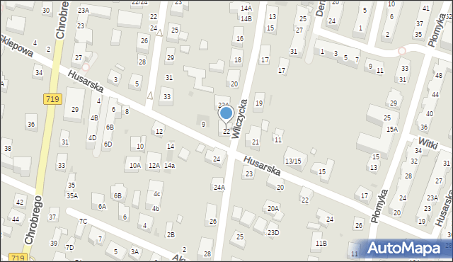 Warszawa, Wilczycka, 22, mapa Warszawy