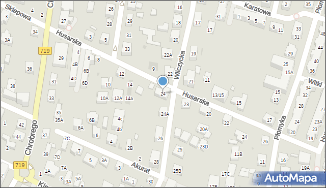 Warszawa, Wilczycka, 24, mapa Warszawy