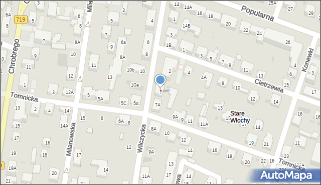 Warszawa, Wilczycka, 7, mapa Warszawy