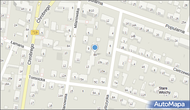 Warszawa, Wilczycka, 8A, mapa Warszawy