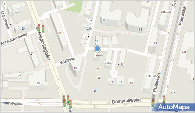 Warszawa, Wielicka, 32, mapa Warszawy